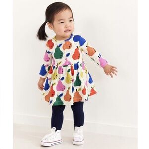 NEW Hanna Andersson Girls' Cotton Rib Dress in Colorful Pear, Size 3T